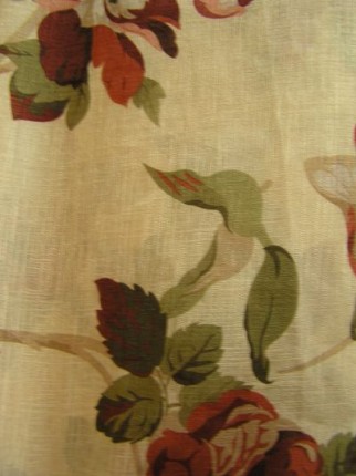 Curtains fabrics with flower design - Kapron semi transparent