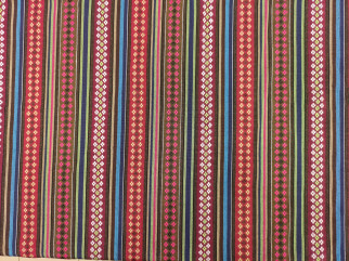 Fabric with strips for folk costume - fabrics shop Pluss Audums