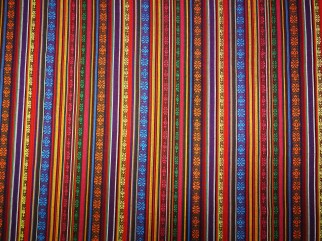 Fabric with strips for folk costume - fabrics shop Pluss Audums